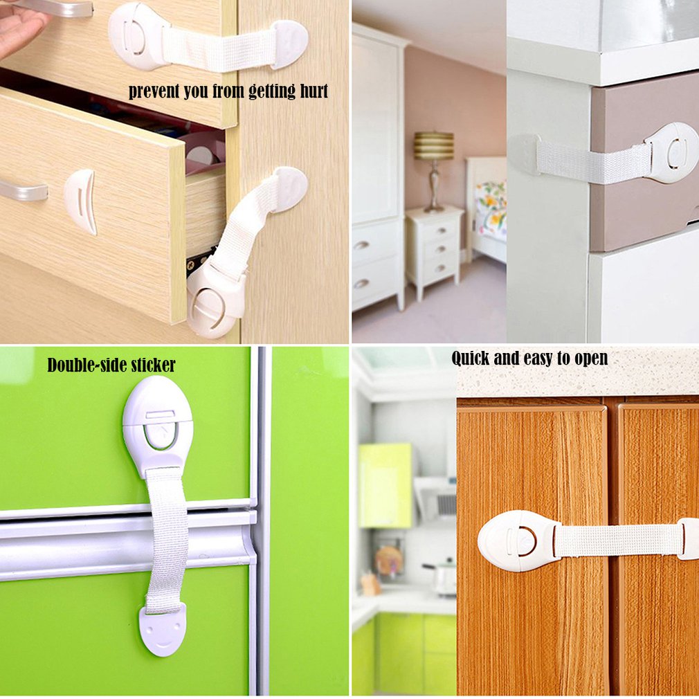 10 Cái/lốc Khóa Trẻ Em Bảo Vệ Trẻ Em Khóa Cửa An Toàn Cho Trẻ Em Trẻ Em Nhựa An Toàn Bảo Vệ Khóa An Toàn