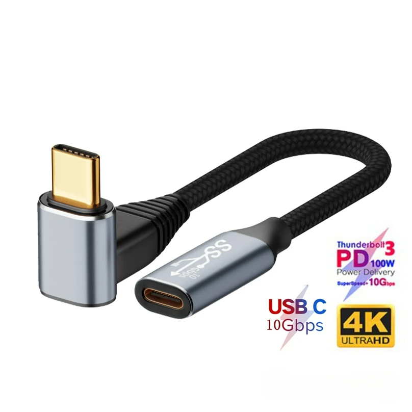 3m usb c para tipo c 3.1 gen2 10gbps thunderbolt 3 4k 60hz pd100w 5a cabo de carregamento rápido para macbook pro deck de vapor samsung