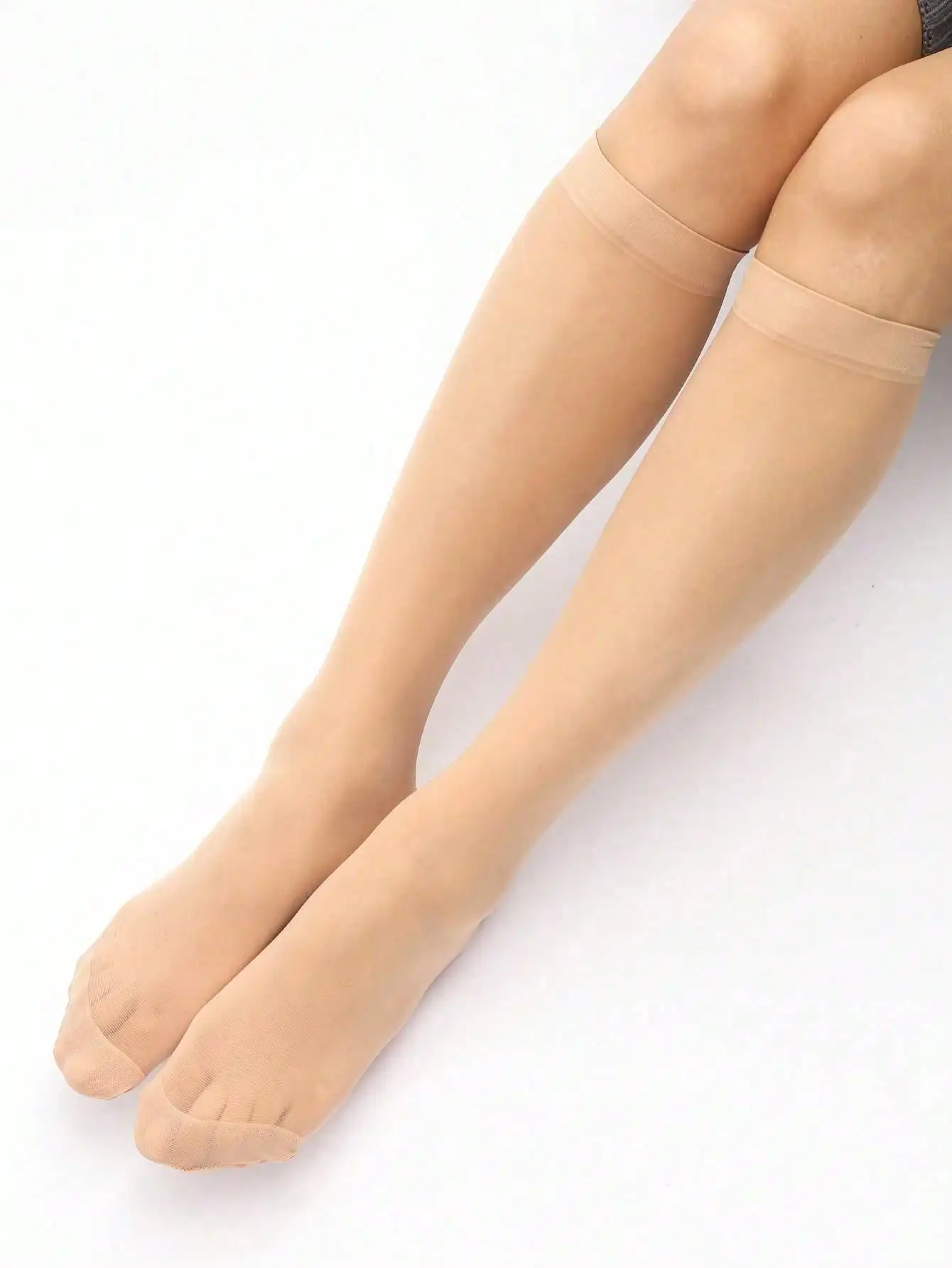 1/2/3/5/6 pares de calcetines hasta la pantorrilla de color negro/carre/gris/café, calcetines hasta la rodilla semitransparentes que combinan con todo, medias y medias para mujer