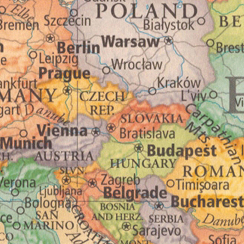 Mapa świata Classic Edition Winylowy dekor ścienny w sprayu Wiszący obraz Plakat Wydruki Tło do szkoły Domowe artykuły biurowe 120x80cm