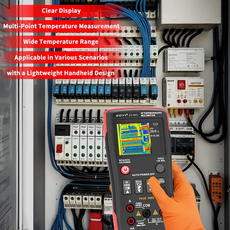 ZOYI ZT-R01 Portable HD infrared thermal imager Digital multimeter 2-in-1 push-button multimeter for electricians