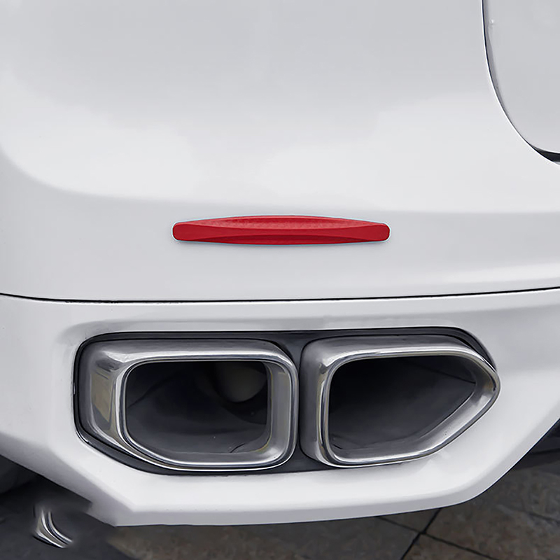 4 ピースユニバーサルフロントリアバンパーコーナープロテクターガード車の衝突防止保護装飾ストリップカーアクセサリー新