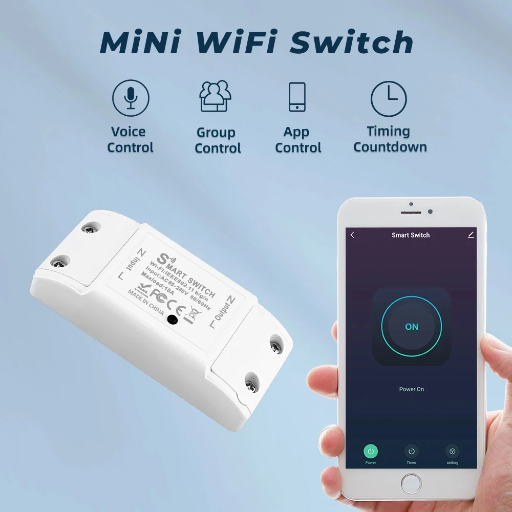 Interruptor wi-fi módulo de relé de automação residencial inteligente tuya alexa interruptor de temporização smartlife app relé de controle remoto sem fio