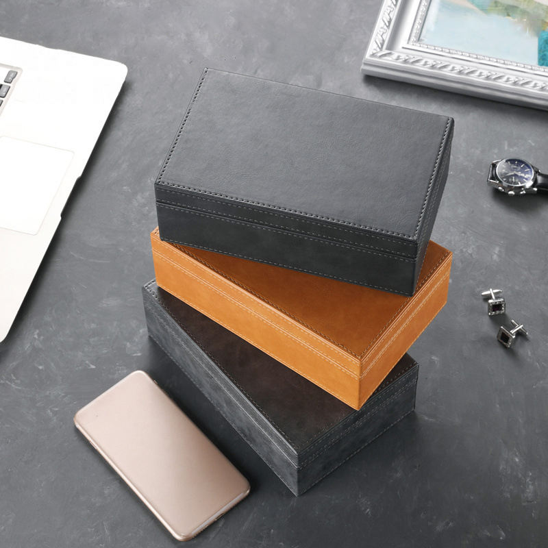 Caja de bloqueo de señal de teléfono, caja Faraday para llaves de coche, cuero Pu, antirrobo, Rfid, Rf, a prueba de radiación, caja protectora de llavero de coche segura