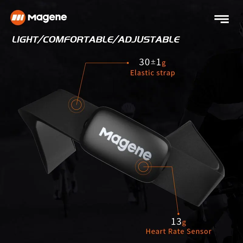Magene h64 herzfrequenz monitor dual mode sensor mover ant bluetooth brustgurt radfahren computer fahrrad wahoo garmin sport