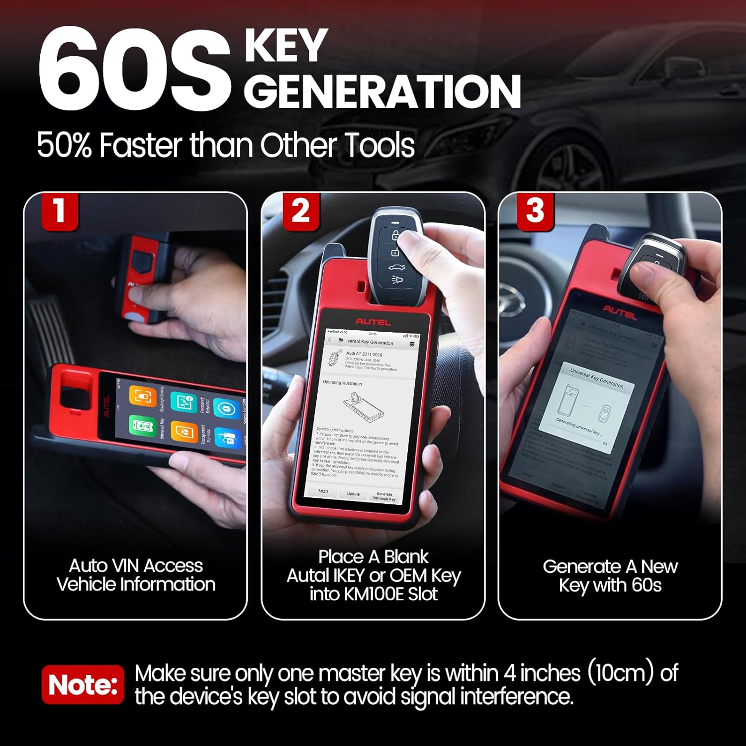 Autel MaxiIM KM100 herramienta inmovilizador de programación de llaveros 2 uds Autel IKEY para generación de llaves de los años 60 OBD IMMO aprendizaje de llaves en un 99% de coche