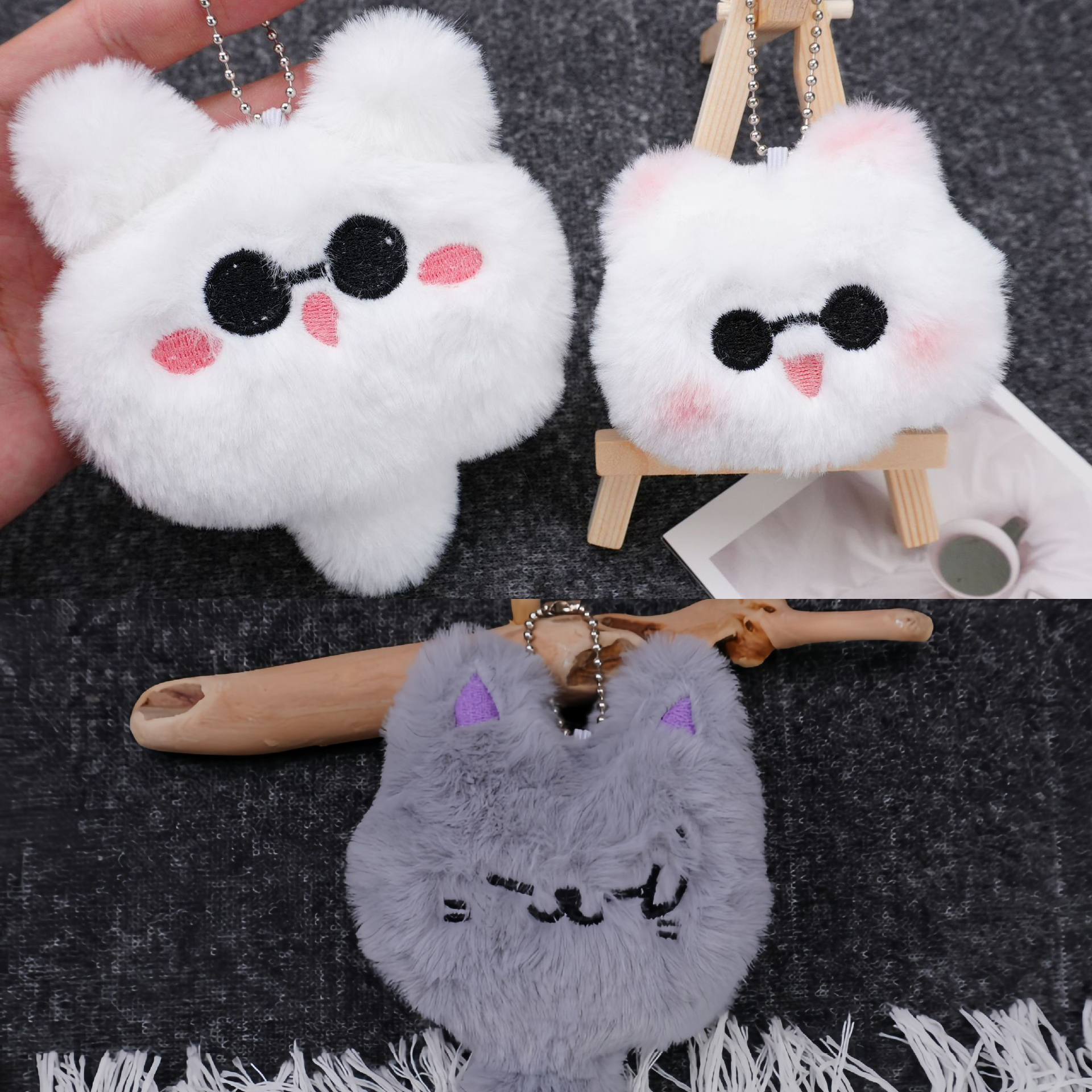 Porte-clés en peluche Anime JK Gojo Satoru, Cosplay chat blanc, pendentifs Gojo, sac à dos, décoration de fête d'halloween