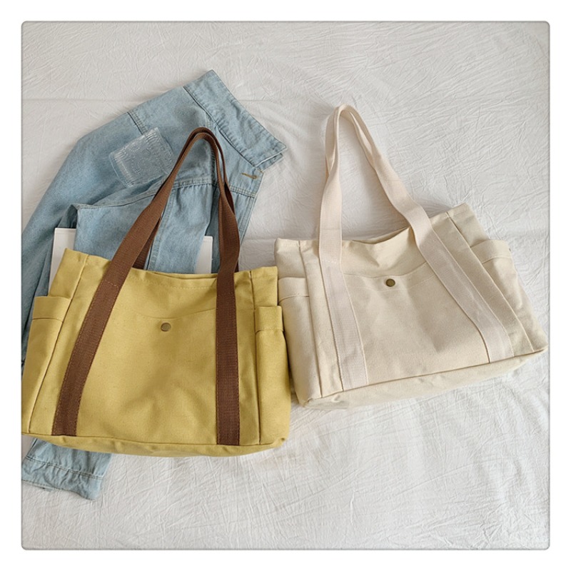 canvas bag for women, large capacity, simple and versatile handbag, tote bag, shopping bag, shoulder bag