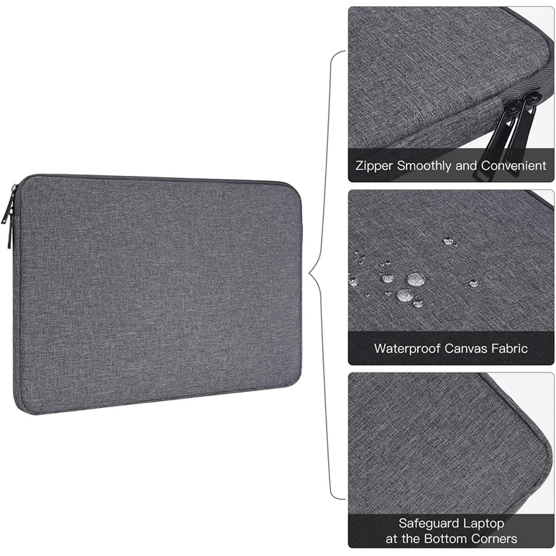 Bolsa para laptop à prova d'água, capa para tablet 11 12 13 14 15 15.6 tamanhos para macbook air pro xiaomi dell acer notebook capa de computador