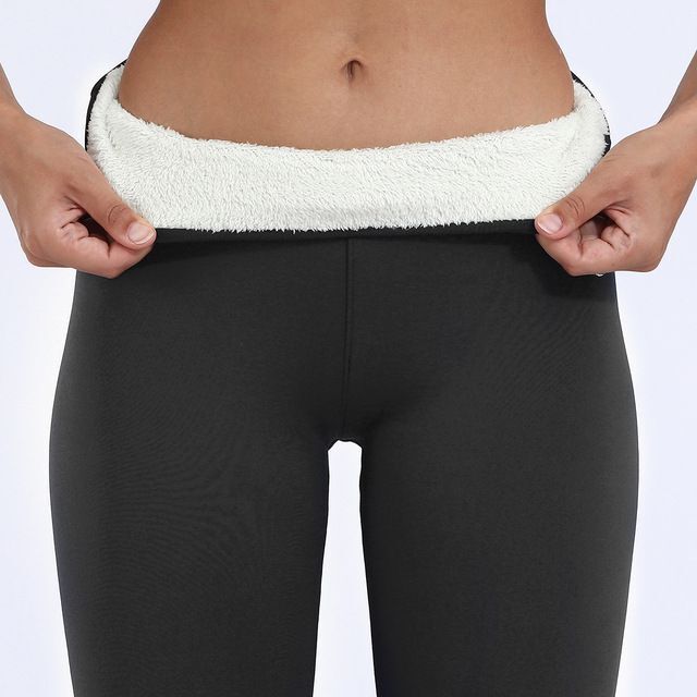 Leggings gruesos de invierno para mujer, pantalones cálidos de lana, mallas térmicas para mujer