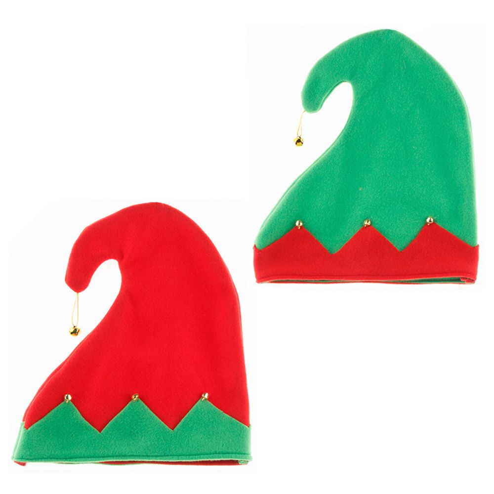 Gorro de payaso de Papá Noel, gorros de muñeco de nieve de retales rojo y verde, gorros de terciopelo para mujer, gorros de Navidad, gorros coreanos de invierno con campana de Metal