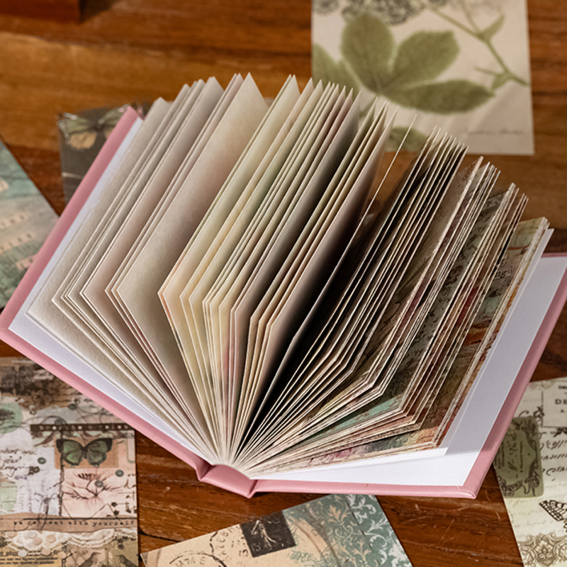 กระดาษ Mr. 4รูปแบบ60ชิ้น/ถุงสมุดวัสดุปกแข็งขนาดเล็กกระดาษวัสดุทำปะติดสำหรับตกแต่งสมุดภาพที่สร้างสรรค์แบบทำมือ
