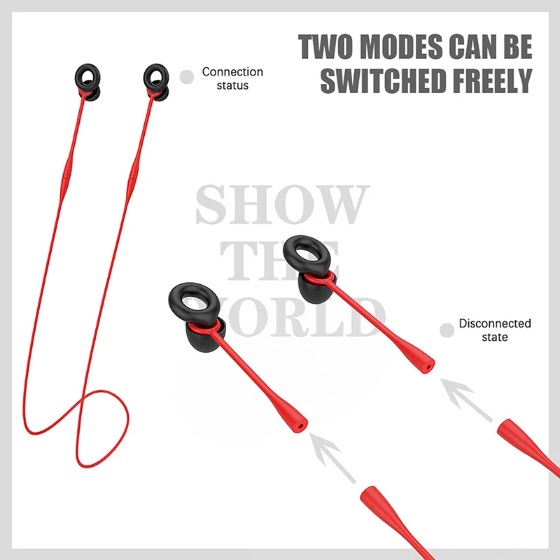 Cordino per tappi per le orecchie Cordino di sicurezza magnetico resistente ai rimorchiori Supporto per tappi per le orecchie Cordino in silicone flessibile adatto per tappi per le orecchie staccabili