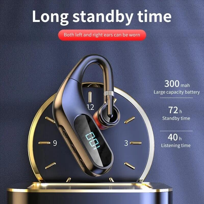 Bluetooth-Kopfhörer mit Echtzeit-Digitalanzeige, HD-Klangqualität, langlebige Ausdauer mit schmerzlosen Sportkopfhörern