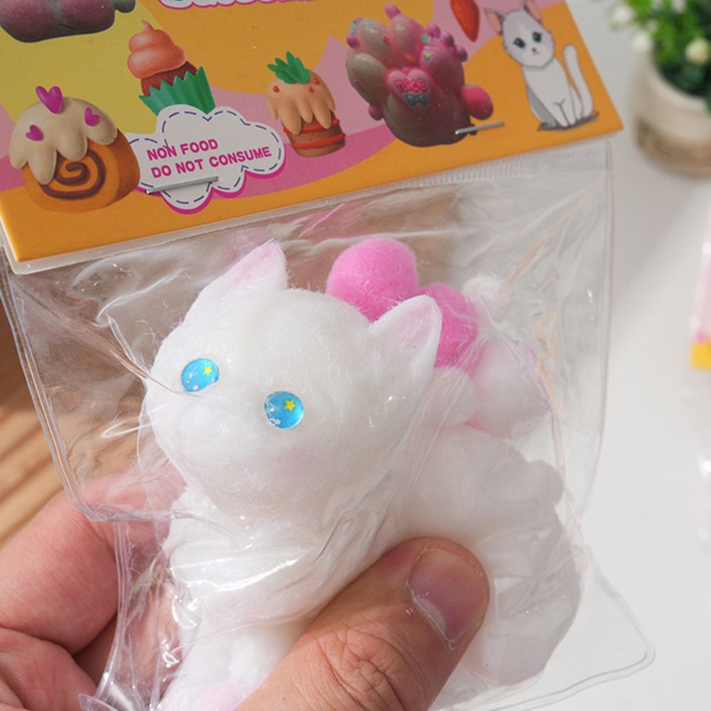 Soft Release Squeeze Cat Toys Cartoon Stress Relief Cat Stress Relief Squeeze Ball TPR Funny Pinching and Decompressing Toy
