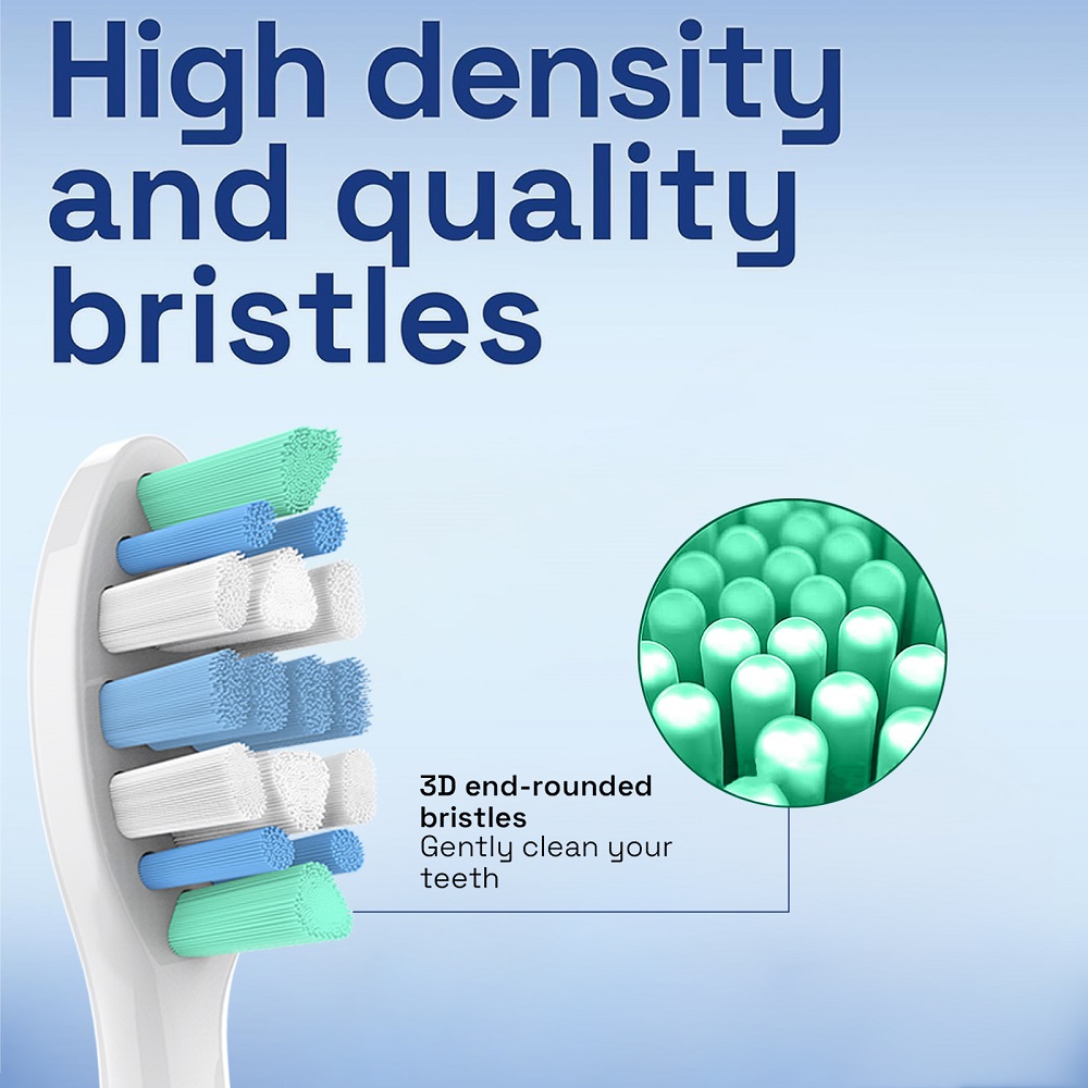 Escova de dentes substituição Cabeças Compatível com Philips Sonicare, Escova elétrica macia Cabeça, 4100 6500 6100 7500 5300 1100