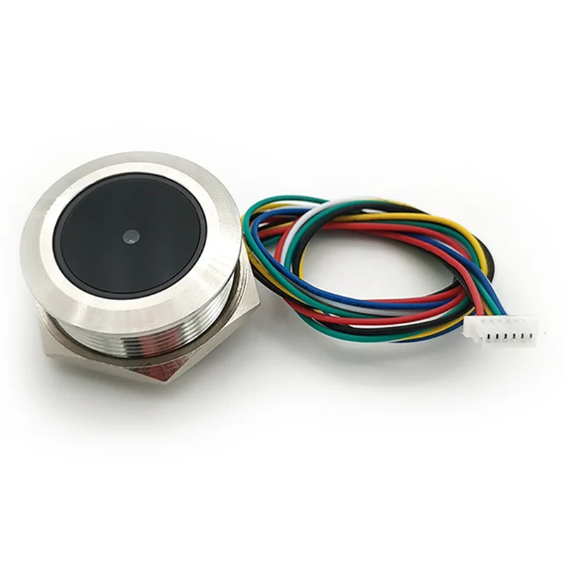 FUFU 2X GM861 Металлическое светодиодное кольцо управления Индикаторная лампа Интерфейс UART 1D/2D Модуль считывания штрих-кода QR-кода