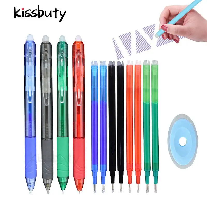0.7Mm Ma Thuật Viết Xong Xóa Được Bút Bấm Bút Gel Bộ 8 Màu Xong Xóa Được Nạp Cần Mực Gel Văn Phòng Phẩm Rút Bút Có Thể Rửa Được tay Cầm Cần