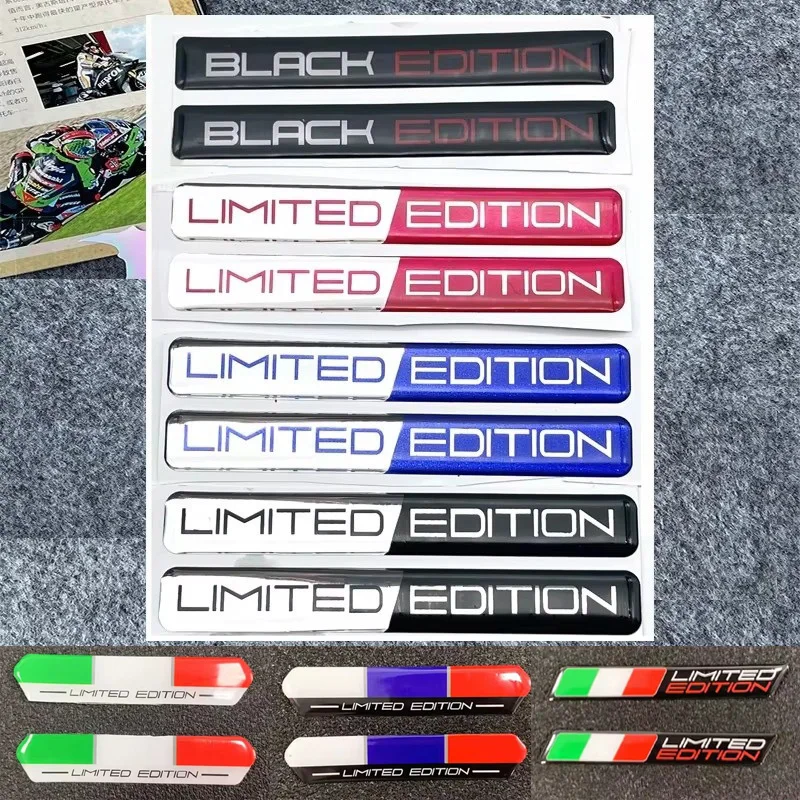 Pegatina adhesiva 3D con logotipo de edición limitada, pegatina Universal impermeable y con protector solar para reinstalación de motocicletas para Vespa Honda Yamaha