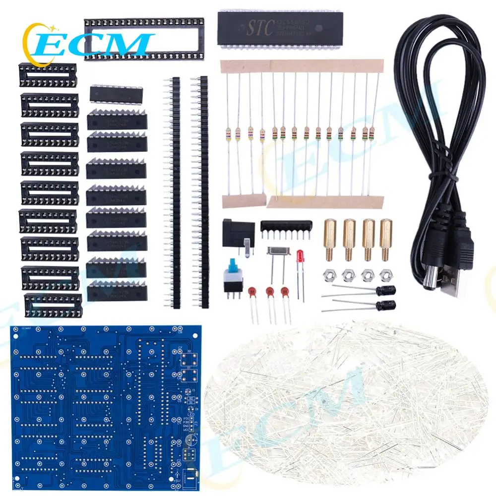 3D8 8x8x8 3MM 제곱 LED 전자 장난감 납땜 프로젝트 키트 4.5-5.5V 3D 제곱 DIY 키트 큐브 납땜 키트 LED 큐브 PCB 보드