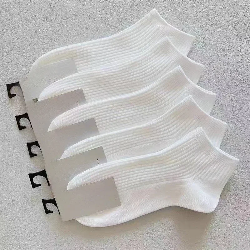 5 par/pack calcetines tobilleros mujeres algodón Invisible absorbente de sudor niñas calcetines de barco de tubo bajo