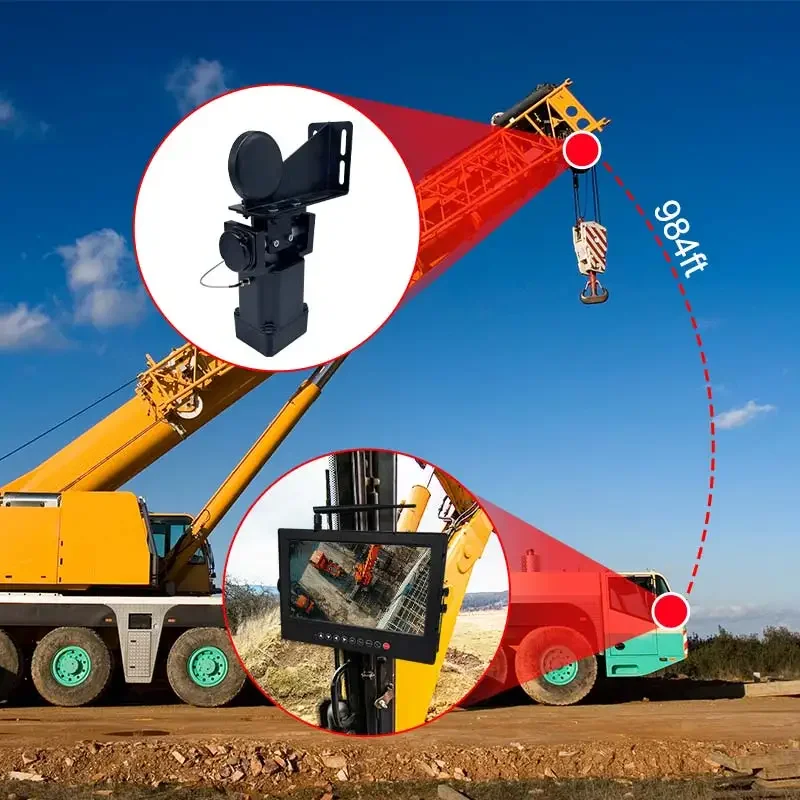 2025 Polegada tela à prova dwaterproof água 30 x zoom óptico sem fio construção guindaste torre sistema de monitor câmera com bateria magnética