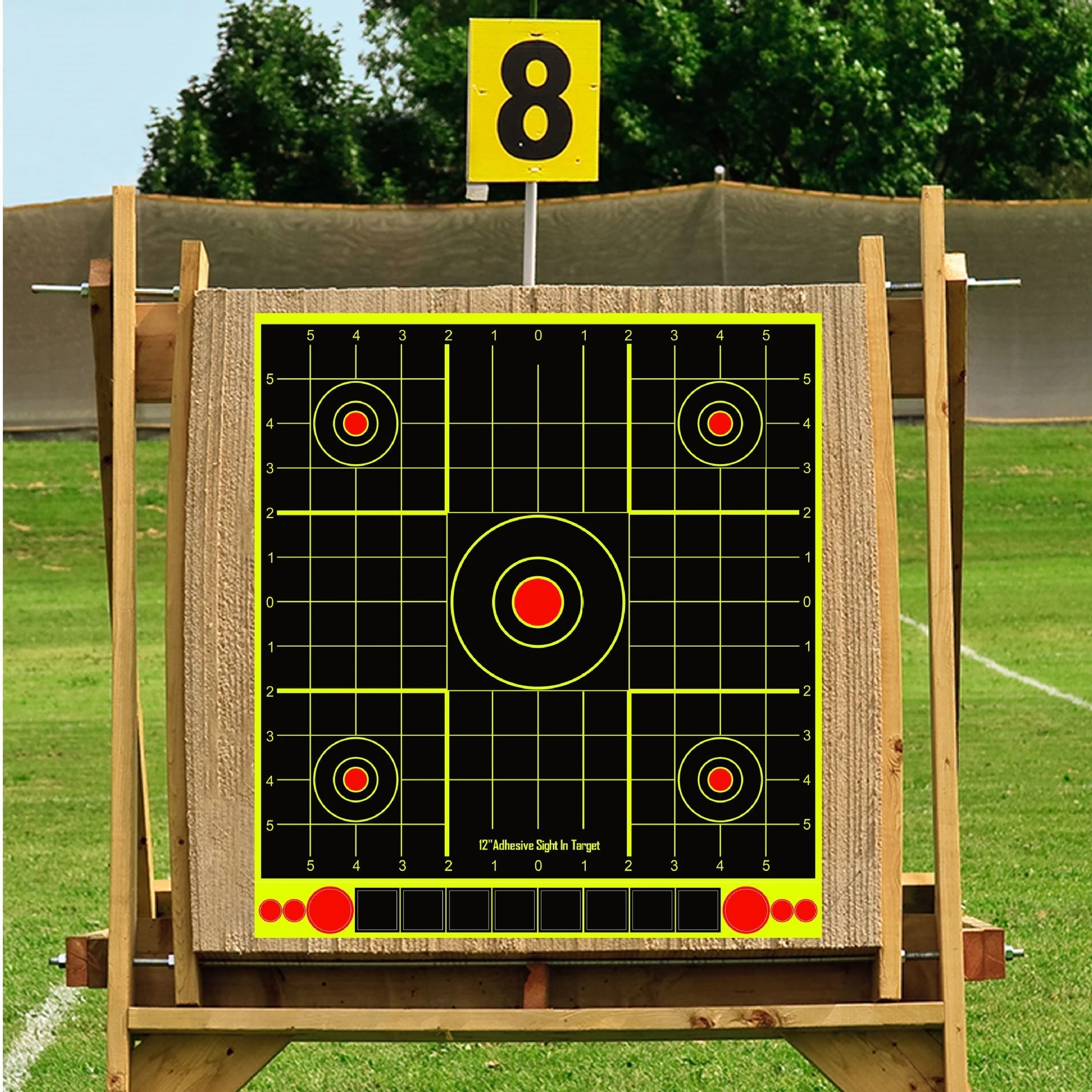 Autocollants de cible de tir jaune structurels ent, fusil BB, pistolets à granulés, éclaboussures adhésives Bullseye, célébration à la main, 10 pièces, 8 po, 12 po