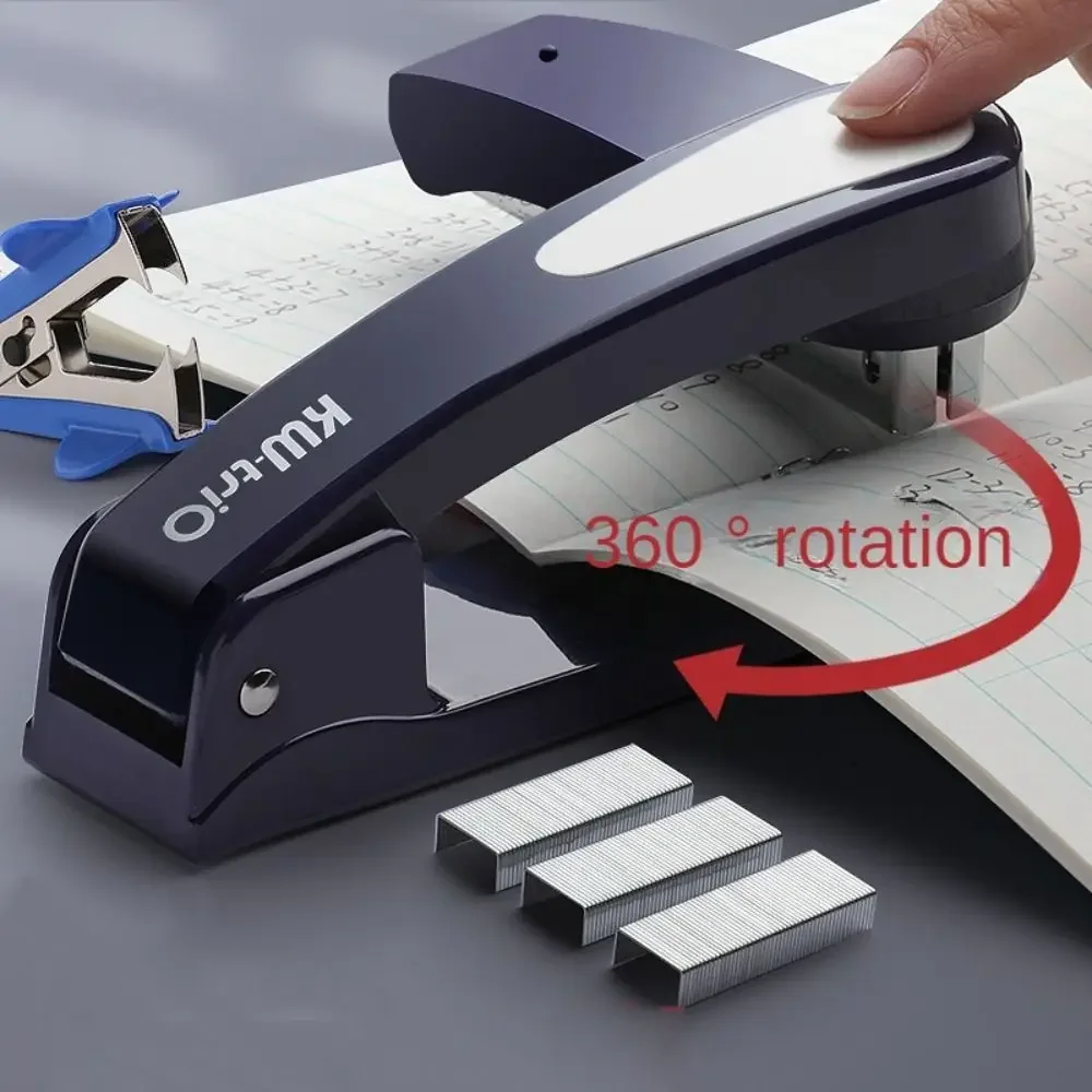 KW-TRIO Cucitrice rotativa da 360 gradi Cucitrice multifunzionale per carichi pesanti Cucitrice lunga senza sforzo addensata Strumenti di rilegatura per ufficio