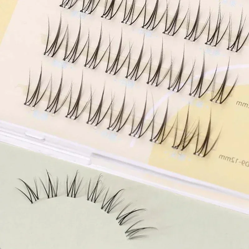 No necesita pegamento, pestañas postizas esponjosas, autoadhesivas, reutilizables, banda transparente, grupo segmentado, extensión de pestañas Manga DIY, maquillaje coreano