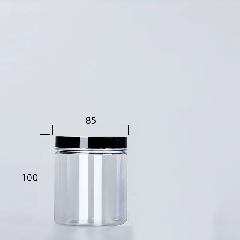 Lata sellada transparente con tapa, contenedor de alimentos a prueba de olores, botella de embalaje de almacenamiento, granos de café, condimentos, accesorios de cocina