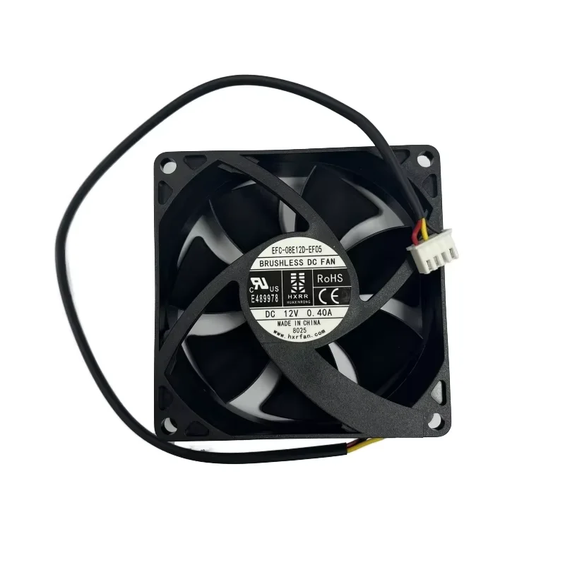Brand new original DC12V 0.4A 80MMx80MMx25MM new EFC-08E12D-EF05 3-wire 4-pin cooling fan