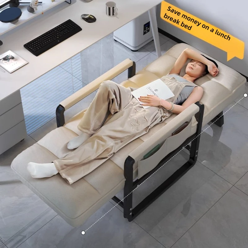 Reclining chair office lunch break folding chair computer chair can sit and lie down dual-purpose lazy sofa chair with backrest