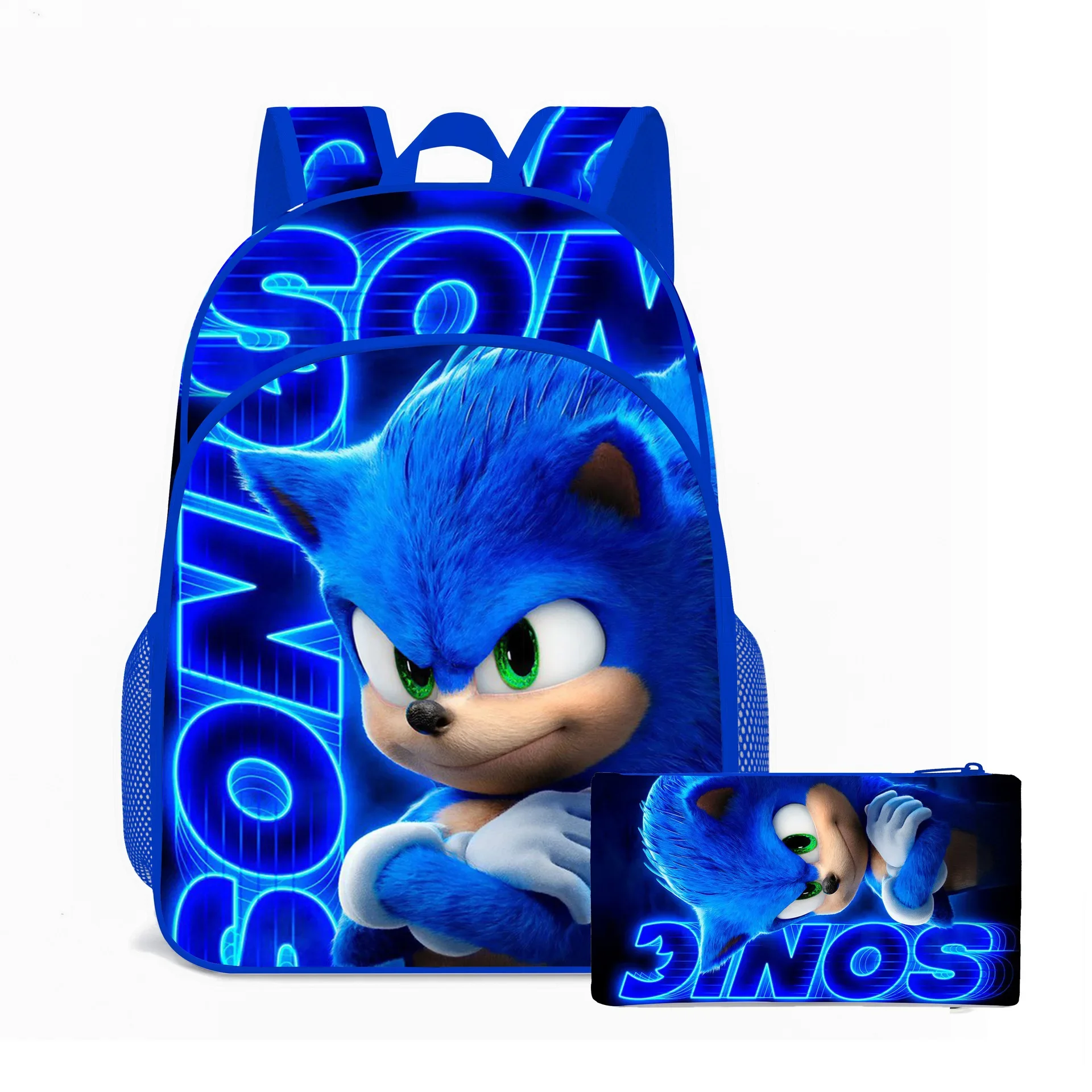 SONIC ソニックバッグ 小中学生と子供用漫画スクールバッグ Mochila ポートバックパック軽量化