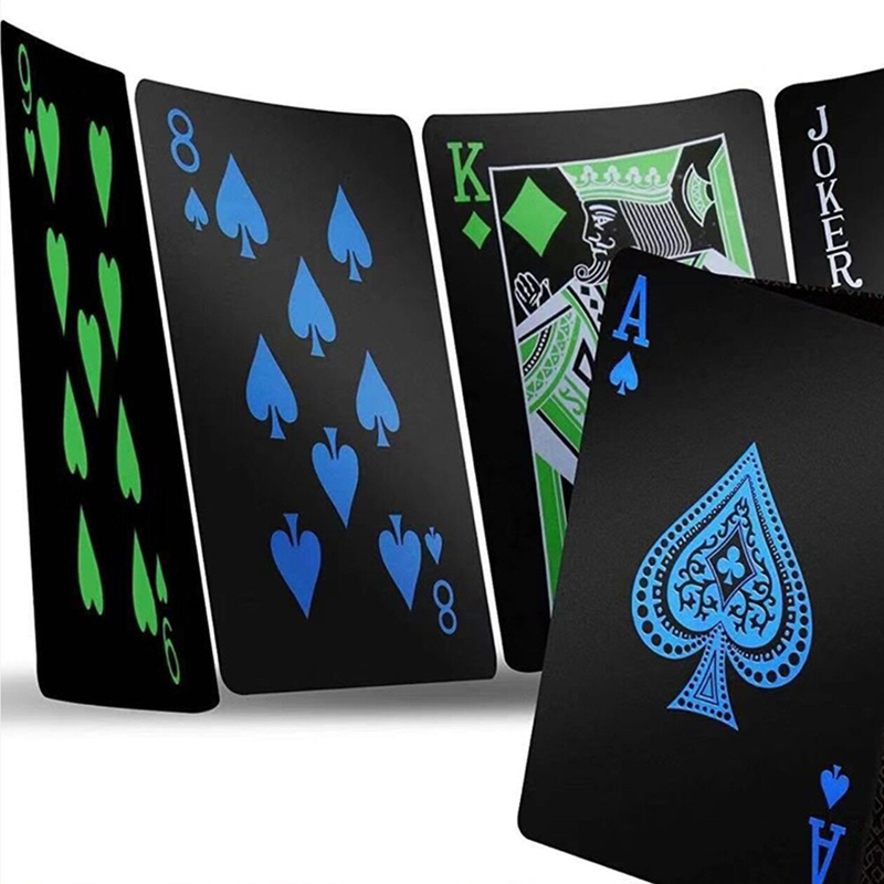 Black blue Playing Card Poker Game Deck red yellow Poker Suit Plastic Magic Waterproof Deck Of Card Magic Water Gift Collection