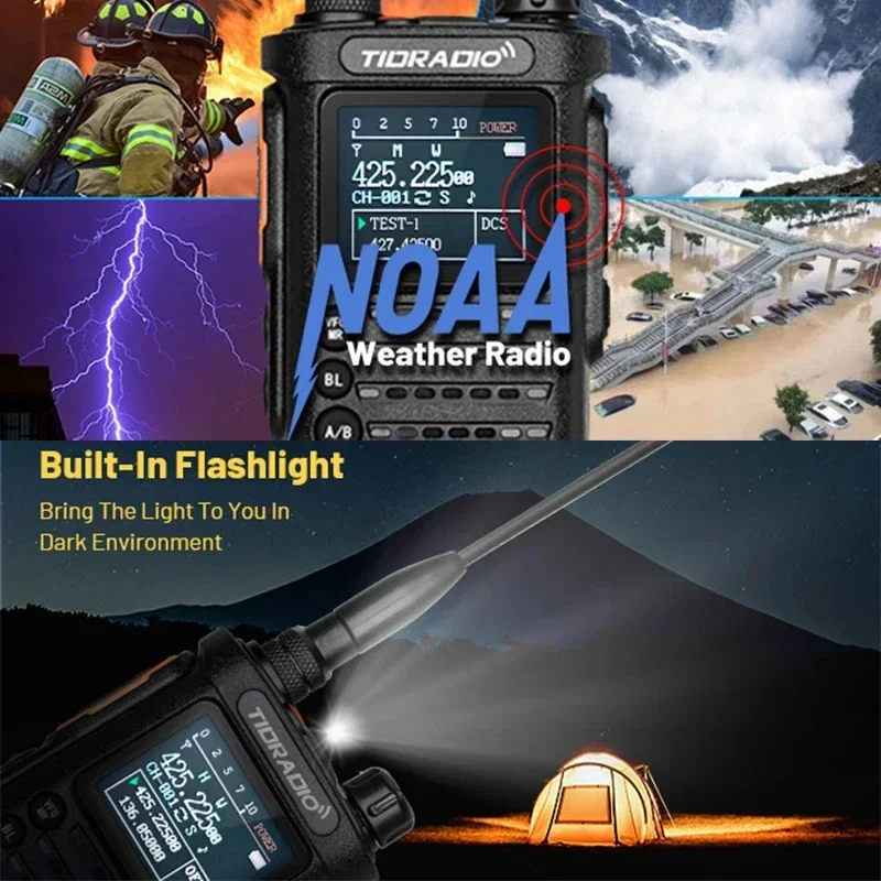 Walkie Talkie TIDRADIO TD H8 de segunda generación, 10W, conexión de largo alcance, aplicación de teléfono, programación inalámbrica, doble banda, VHF, UHF, USB-C Ham, GMRS