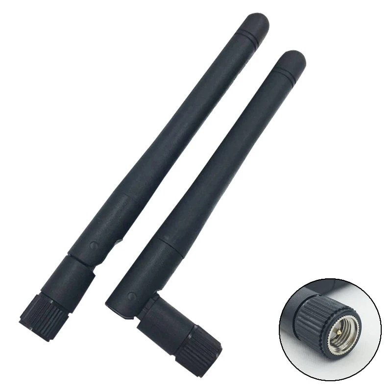 2pcs Antenna WIFI Dual Band 10dBi 2.4G 5G 5.8G SMA amplificatore maschio Router WLAN Singal Booster