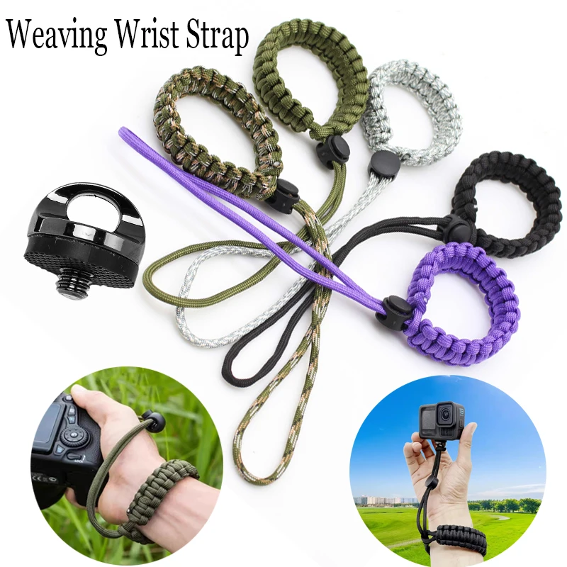 Pulsera para cámara DSLR, cuerda antipérdida para Insta360 X5/X4 DJI Action 5/4 GoPro Hero 13/12 Cámara de acción y cuerda de tornillo 1/4