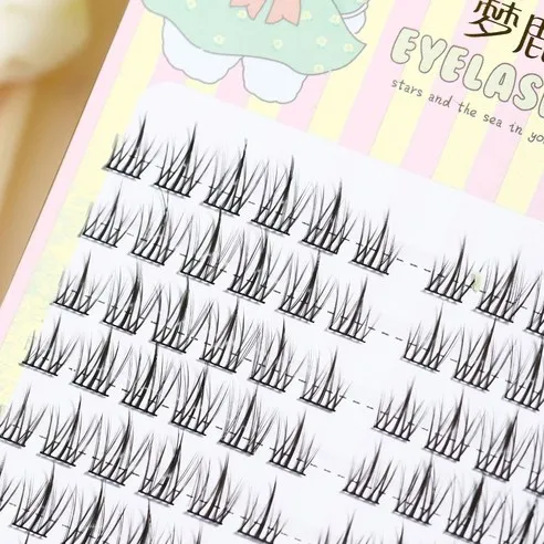 Sunflower Lashes 10/12 แถวขนาดใหญ่ความจุขนตาปลอม Little Devil Lashes Natural Cluster Lashes แต่งหน้า