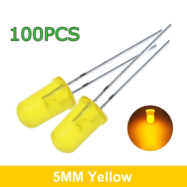 BoRui 5 Farben x 20 Stück = 100 Stück F5 5 mm rund gelb weiß rot grün blau diffuses rundes DIP-Dioden-LED-Lampenlicht