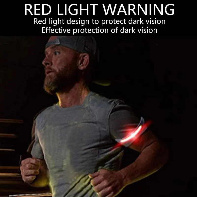 COB LED Braçadeira Luz 350mAh 500LM Esporte Noite Correndo Aviso Braço Perna Pulseira Luz Tipo-C USB Recarregável IPX4 À Prova D 'Água