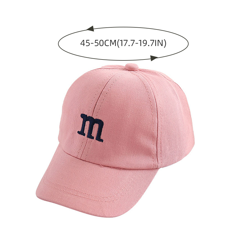 Gorra de béisbol con letras de Color sólido para bebé, sombrero con visera bordado Simple para niño pequeño, niña, sombreros de sol ajustables de verano para niños