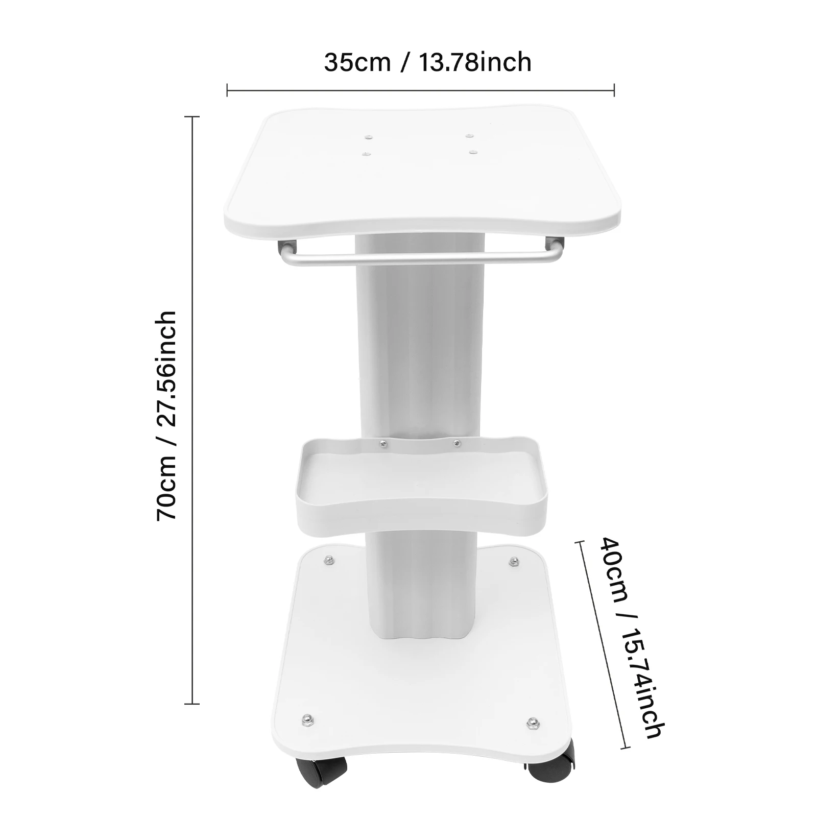 Max Load 40Kg Trolley Stand Salon Rolling Cart Beauty Auxiliary Trolley Organizer Cart