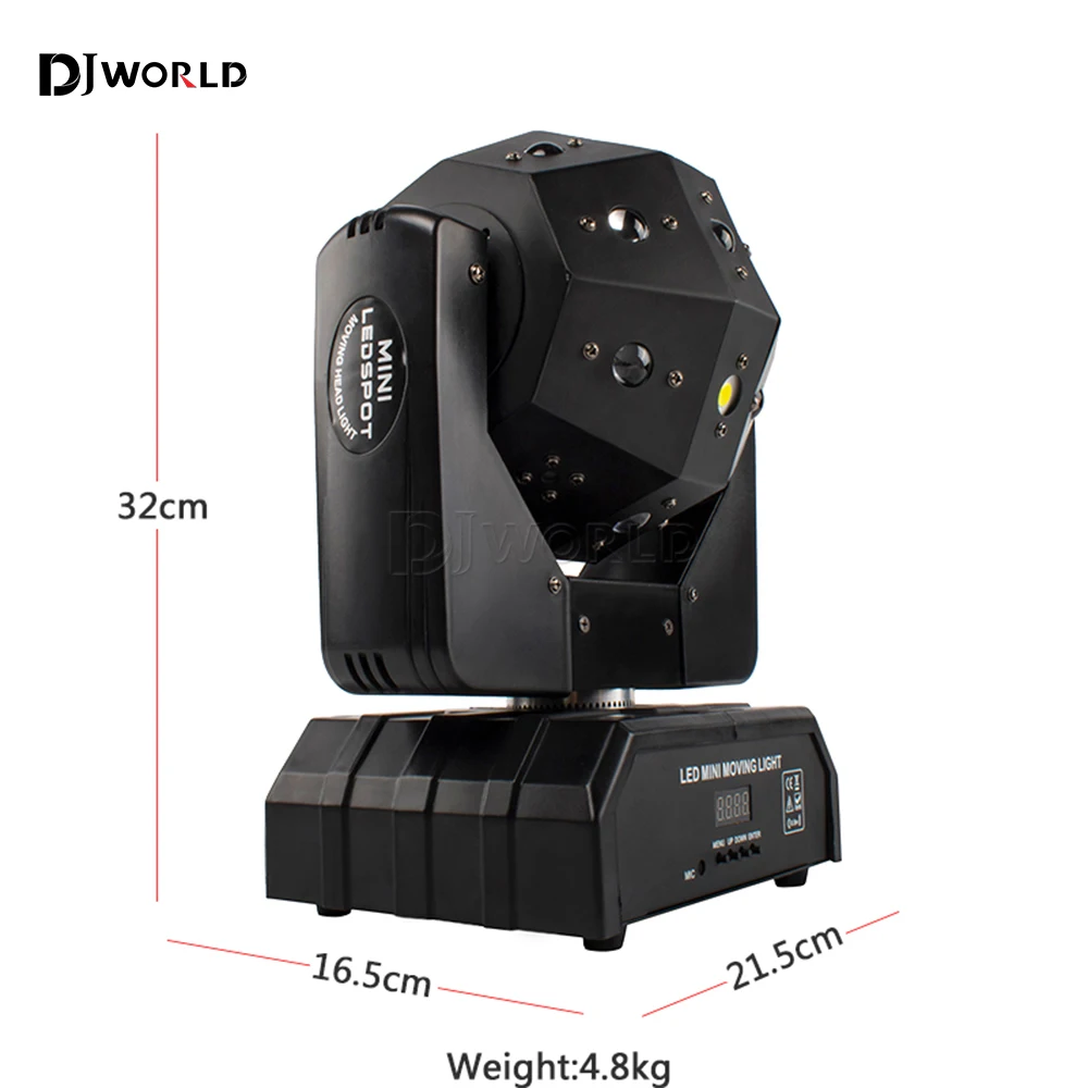 16X3W RGBW ฟุตบอลโคมไฟ Moving Head Light Beam แขนคู่ Strobe โปรเจคเตอร์ 16/18DMX Stage DJ Bar Party Stage Light 3in1