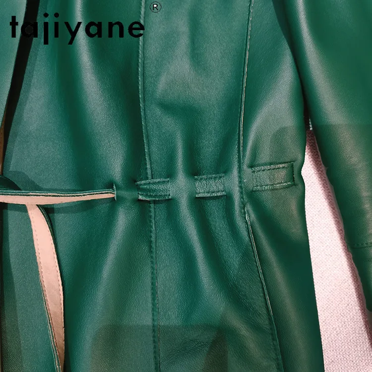 Tajiyane-女性の本革ジャケット、本物のシープスキンコート、高級カーディガンジャケット、秋の服、新しい、2024