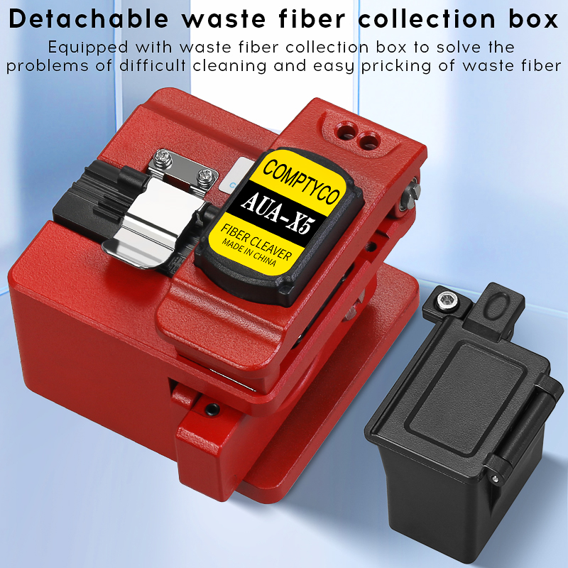 COMPTYCO Fiber cleaver AUA-X5 Red FTTT Fiber Optic Knife Tools cutter High Precision Cleaver 16 point blade