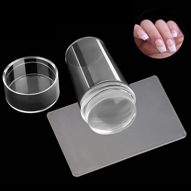 Kit de placas de carimbo para arte em unhas, placa de design de manicure francesa, estêncil de esmalte, selo, raspador, acessórios, ferramentas