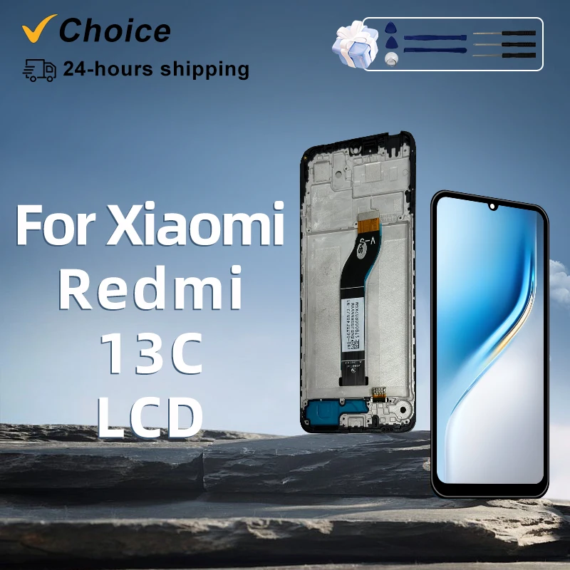 6.74 "Xiaomi Redmi 13C LCD 디스플레이 23100RN82L 23124RN87G Redmi 13C 5G 디스플레이 23108RN04Y 화면 용 터치 스크린 디지타이저