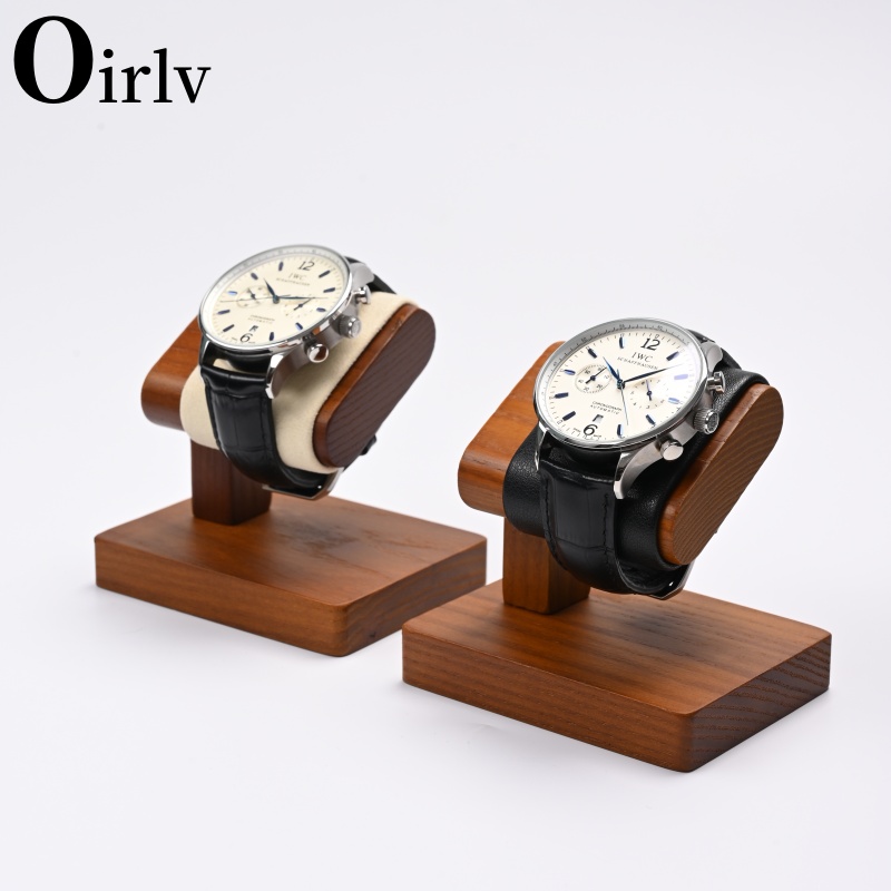 Oirlv Retro Solid Wooden Watch Bracelet Bangle Display Holder Stand Rack Retail Shop Showcase Brazaletes Jewelry Rack Wholesale