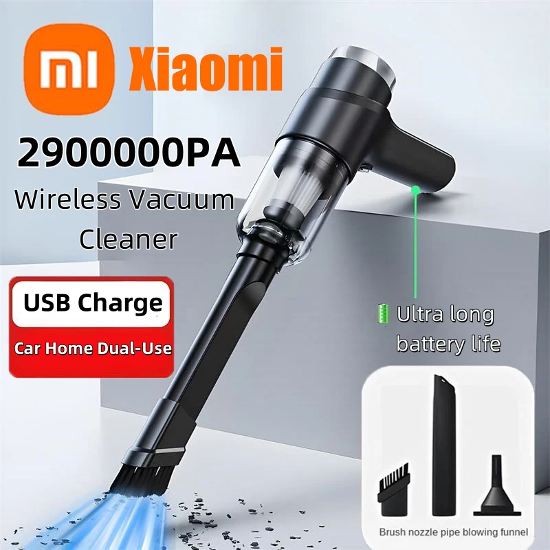 Xiaomi 2900000 Aspiradora PA 2 en 1, aspiradora portátil de gran succión, inalámbrica, súper alta, potente, de doble uso, húmedo y seco, 120w