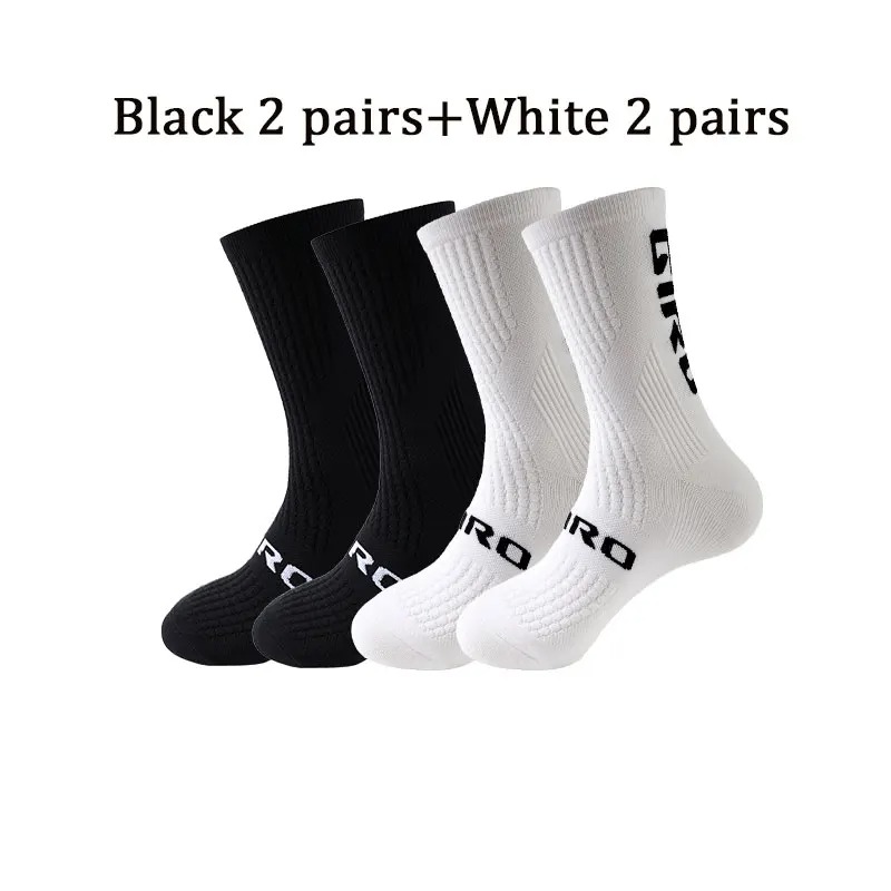 Calcetines de ciclismo para hombre, 4 par/set, calcetines de ciclismo para mujer, calcetines deportivos absorbentes del sudor, transpirables, calcetines de compresión para fútbol, venta al por mayor